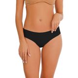 Sensu Kadın Lazer Kesim Düşük Bel (Beli Lastikli) Slip Külot 3'Lü Paket Set,Siyah M