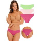 Sensu Kadın Lazer Kesim Likralı Külot 3'Lü Paket Set,Yesıl S/M