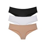 Sensu Kadın Panty Lazer Kesim Külot 3 lü Paket Set KTS2013 Renkli L-XL