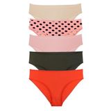 Sensu Kadın Puantiyeli Model Slip Külot 5'Li Paket Set Kts1188,Renkli S