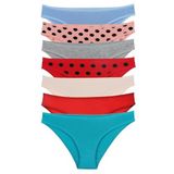 Sensu Kadın Puantiyeli Model Slip Külot 7'Li Paket Set Kts1146,Renkli S