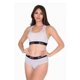 Sensu Kadın Sporcu Sütyeni Alt Üst Bustiyer Takımı Beyaz Sbt4001