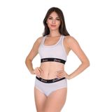 Sensu Kadın Sporcu Sütyeni Alt Üst Bustiyer Takımı Beyaz Sbt4001,Renkli M