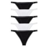 Sensu Kadın Transparan Lastikli Bikini Model Külot 5'Li Paket Set Kts3068,Model2 L