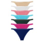 Sensu Kadın Transparan Lastikli Bikini Model Külot 7'Li Paket Set Kts2095,Karışık L