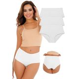 Sensu Kadın Yüksek Bel Dikişsiz Lazer Kesim Külot (Beli Lastikli) 3'Lü Set,Model3 M