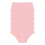 Sensu Kadın Yüksek Bel Dikişsiz Seamless Lazer Kesim Külot 6'Lı Kts5050,Pembe S/M