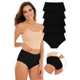 Sensu Kadın Yüksek Bel Lazer Kesim (Beli Lastikli) 5'Li Külot Set - Kts2035,5 Siyah S