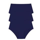 Sensu Kadın Yüksek Bel Lazer Kesim Külot 3'Lü Kts2011,3-Lacivert 2Xl