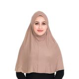 Sensu Peçeli Hazır Türban Pratik Şal Hijab Namaz Örtüsü,Vizon Standart
