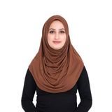 Sensu Tesettür Hazır Türban Pileli Pratik Namaz Örtüsü,Acıkahve Standart