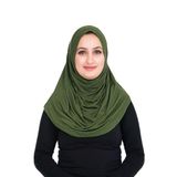 Sensu Tesettür Hazır Türban Pileli Pratik Namaz Örtüsü,Hakı Standart