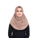 Sensu Tesettür Hazır Türban Pileli Pratik Namaz Örtüsü,Vizon Standart
