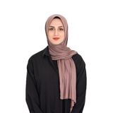 Sensu Tesettür Pratik Geçmeli Hazır Penye Şal,Vizon