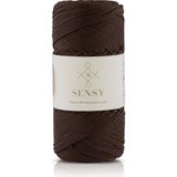 Sensy 1,5 mm 100 gr Polyester Makrome Ipi 150 M Supla Ip ve Çanta Ipliği Polyester Makrome Ip - Kahverengi