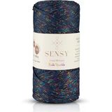 Sensy 2 Mm Multi Sparkle Simli Polyester Makrome İpi (Lacivert)