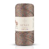 Sensy 2 Mm Multi Sparkle Simli Polyester Makrome İpi (Vizon)