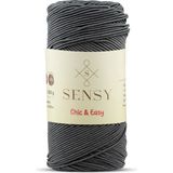 Sensy Chic&easy 200 gr Slim Supra Ipi Mumlu Ip Runner Ipi Çanta Ipi Makrome Ip Pase Ip - Koyu Gri