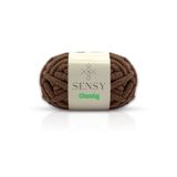 SENSY Chunky El Örgü Ipi 200 gr Parmak Örgü Ipliği Kahverengi