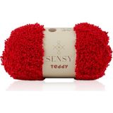 SENSY El Örgü İpi Hırka Kazak İpliği Battaniye İpi Atkı İpi Bere İpi El Örgü İpliği Kırmızı Teddy