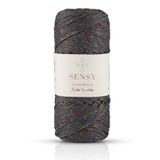 SENSY Multi Sparkle Simli Polyester Makrome İp 100 Gr Polyester Makrome İpi Koyu Gri 1,5 Mm - 150 M