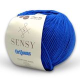 Sensy OriJeans İplik, Amigurumi Pamuk İpliği, Pamuk İpliği Tığ İşi,%60 Pamuk,%40 Akrilik, 49,5 g, 180 Yard, Ölçü 2 İnce (Saks Mavi)