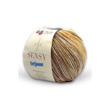 SENSY Orijeans Renkli Amigurumi Ipi Punch (PANÇ) Baby Soft Cotton 50 gr Örgü Ip Ori Jeans Sarı Gün Batımı