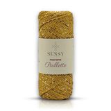SENSY Paillette Pullu Polyester Makrome İpi Polyester Makrome İp Supla İpi Pullu Çanta İpliği Altın
