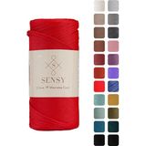 Sensy Premium 1,5 mm 100 gr Polyester Makrome Ipi 150 M Supla Ip ve Çanta Ipliği Makrame Ip - Kırmızı
