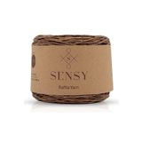 Sensy Premium 250 Gr Doğal Kağıt İp, Hasır Kağıt İplik, Rafya, Çanta, Supla, Şapka İpi, 250M (Sütlü Kahve)