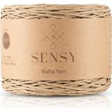 Sensy Premium 250 Gram Doğal Kağıt İp, Hasır Kağıt İplik, Rafya, Çanta, Supla, Şapka İpi, 250 Metre - Naturel