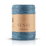 SENSY Premium 400 Metre Rafya Çanta İpi Raffia İp Kağıt İp Supla İpi 250 Gram (Mavi)