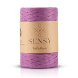 SENSY Premium 400 Metre Rafya Çanta İpi Raffia İp Kağıt İp Supla İpi 250 Gram (Mor)
