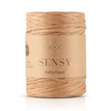 SENSY Premium 400 Metre Rafya Çanta İpi Raffia İp Kağıt İp Supla İpi 250 Gram (Sütlü Kahve)