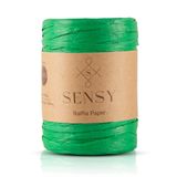 SENSY Premium 400 Metre Rafya Çanta İpi Raffia İp Kağıt İp Supla İpi 250 Gram (Yeşil)