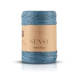 SENSY Premium 400 Metre Rafya Ip Çanta Ipi Raffia Ip Kağıt Ip Supla Ipi 250 Gram Mavi