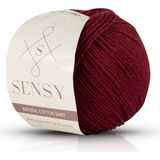 Sensy Premium Amigurumi İpi Punch (Panç) Baby Soft Cotton 50 gr Bordo Renk Yumuşak Dokulu Örgü İp