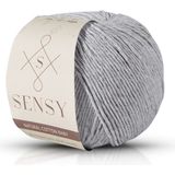 Sensy Premium Amigurumi İpi Punch (Panç) Baby Soft Cotton 50 gr Örgü İp - Açık Gri