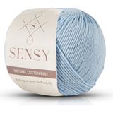 Sensy Premium Amigurumi İpi Punch (Panç) Baby Soft Cotton 50 gr Örgü İp - Bebe Mavi