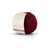 Sensy Premium Amigurumi İpi Punch (Panç) Baby Soft Cotton 50 gr Örgü İp - Bordo