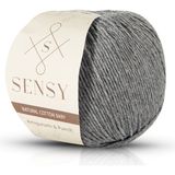 Sensy Premium Amigurumi İpi Punch (Panç) Baby Soft Cotton 50 gr Örgü İp - Orta Gri