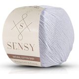 Sensy Premium Amigurumi İpi Punch (Panç) Baby Soft Cotton Beyaz Renk 50 gr Yumuşak Dokulu Örgü İp