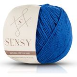 Sensy Premium Amigurumi İpi Punch (Panç) Saks Mavisi Baby Soft Cotton 50 gr Yumuşak Dokulu Örgü İp