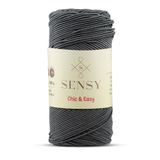 SENSY Premium Chic&Easy 200 gr Slim Supra İp Mumlu İp Pasa İp Runner İpi Çanta İpi Pase İpi Koyu Gri