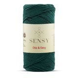 SENSY Premium Chic&Easy 200 gr Slim Supra İpi Mumlu İp Makrome İp Runner İpi Pase İp Yeşil