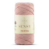 SENSY Premium Chic&Easy 200 gr Supra İpi Makrome İpi Mumlu İp Runner İpi Pasa İp Çanta İpi Gül Pembe