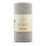 SENSY Premium Chic&Easy 200 gr Supra İpi Mumlu İp Runner İpi Çanta İpi Bileklik İpi Pase İp Açık Gri