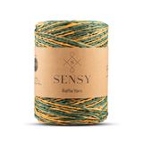 SENSY Premium Çok Renkli Ebruli 170M Doğal Kağıt İp, Hasır Kağıt İplik,Rafya,Çanta,Supla, Şapka İpi,