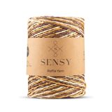 SENSY Premium Multi Ebruli 170M Doğal Kağıt İp, Hasır Kağıt İplik, Rafya,Çanta,Supla, Şapka İpi,