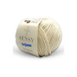 SENSY Premium OriJeans Amigurumi İpi Punch (PANÇ) Baby Soft Cotton 50 gr Örgü İp Ekru